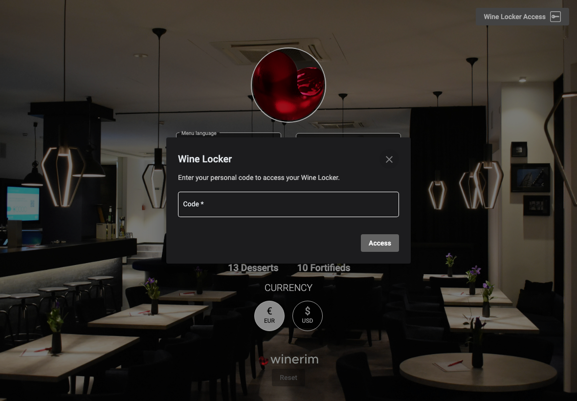 App English wine locker
