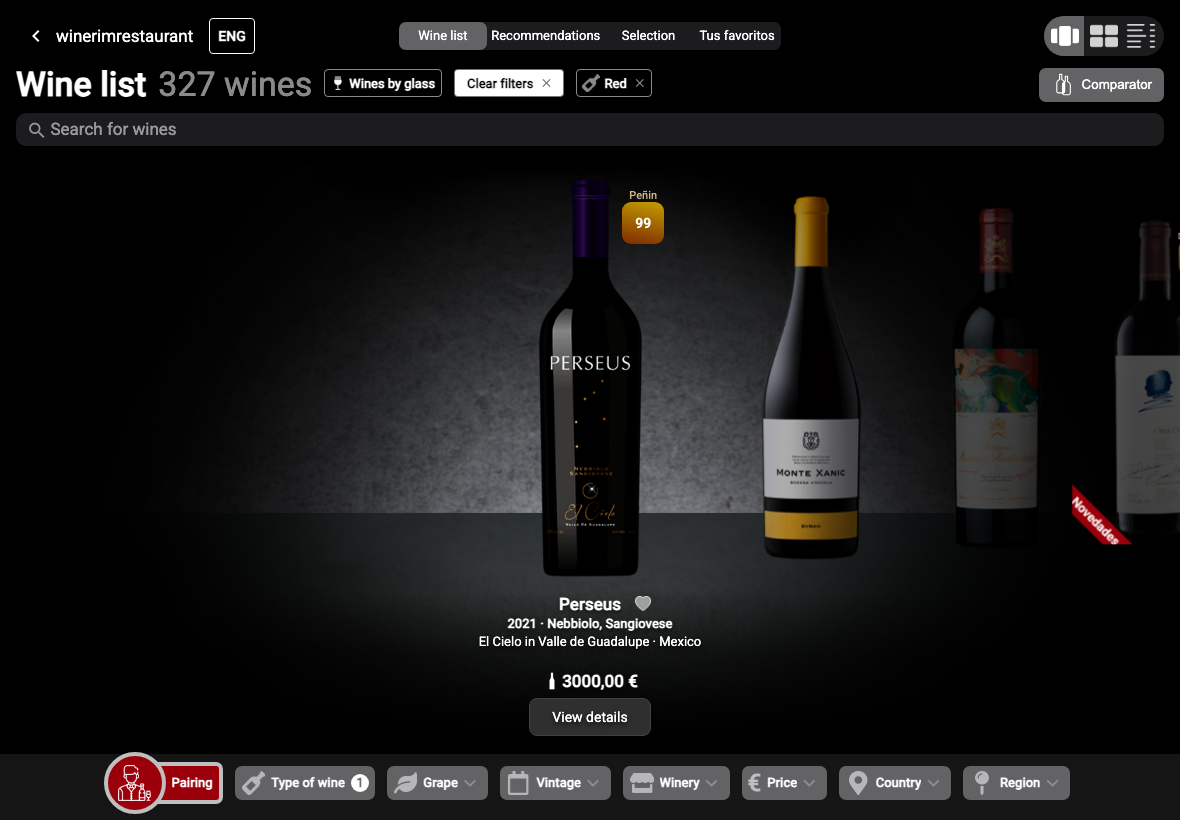 App English filtro tinto aplicado