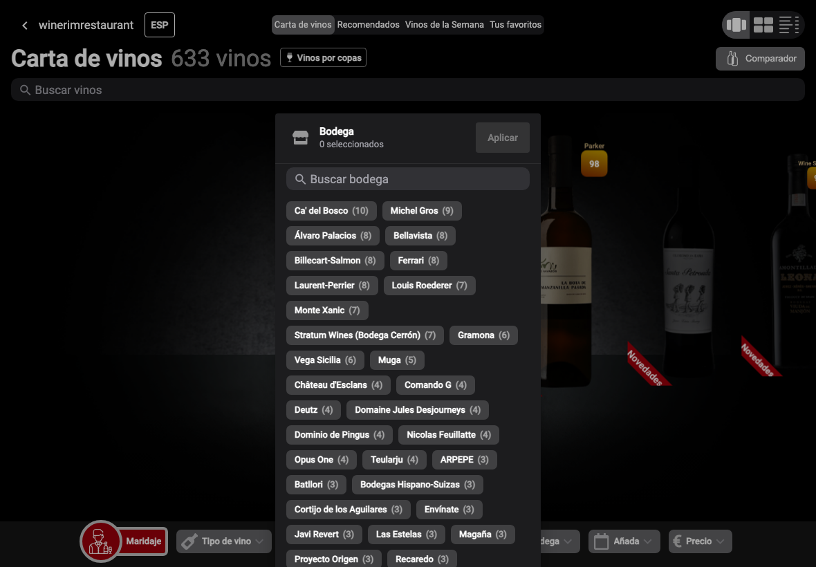 App Español bodega