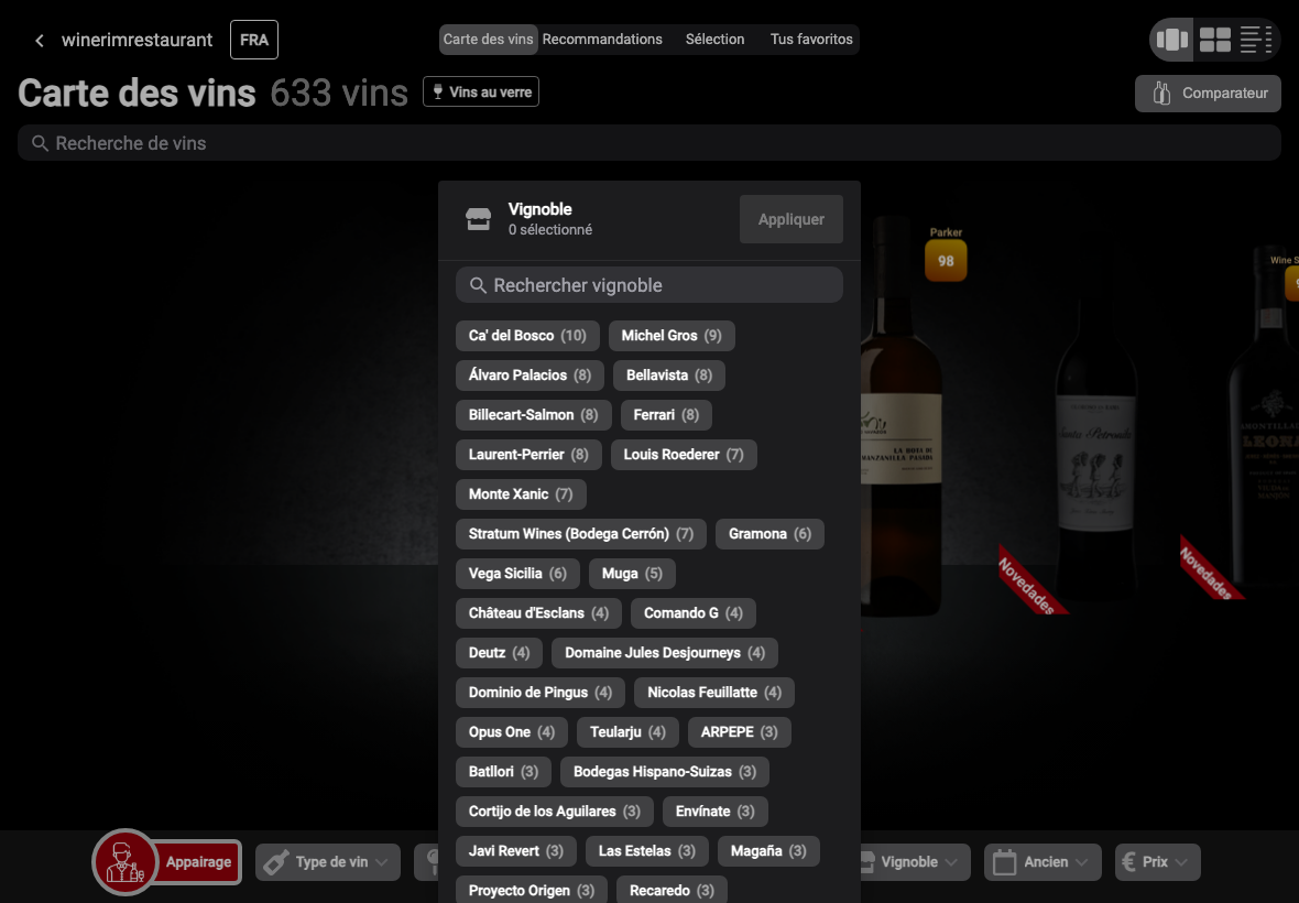 App Français bodega