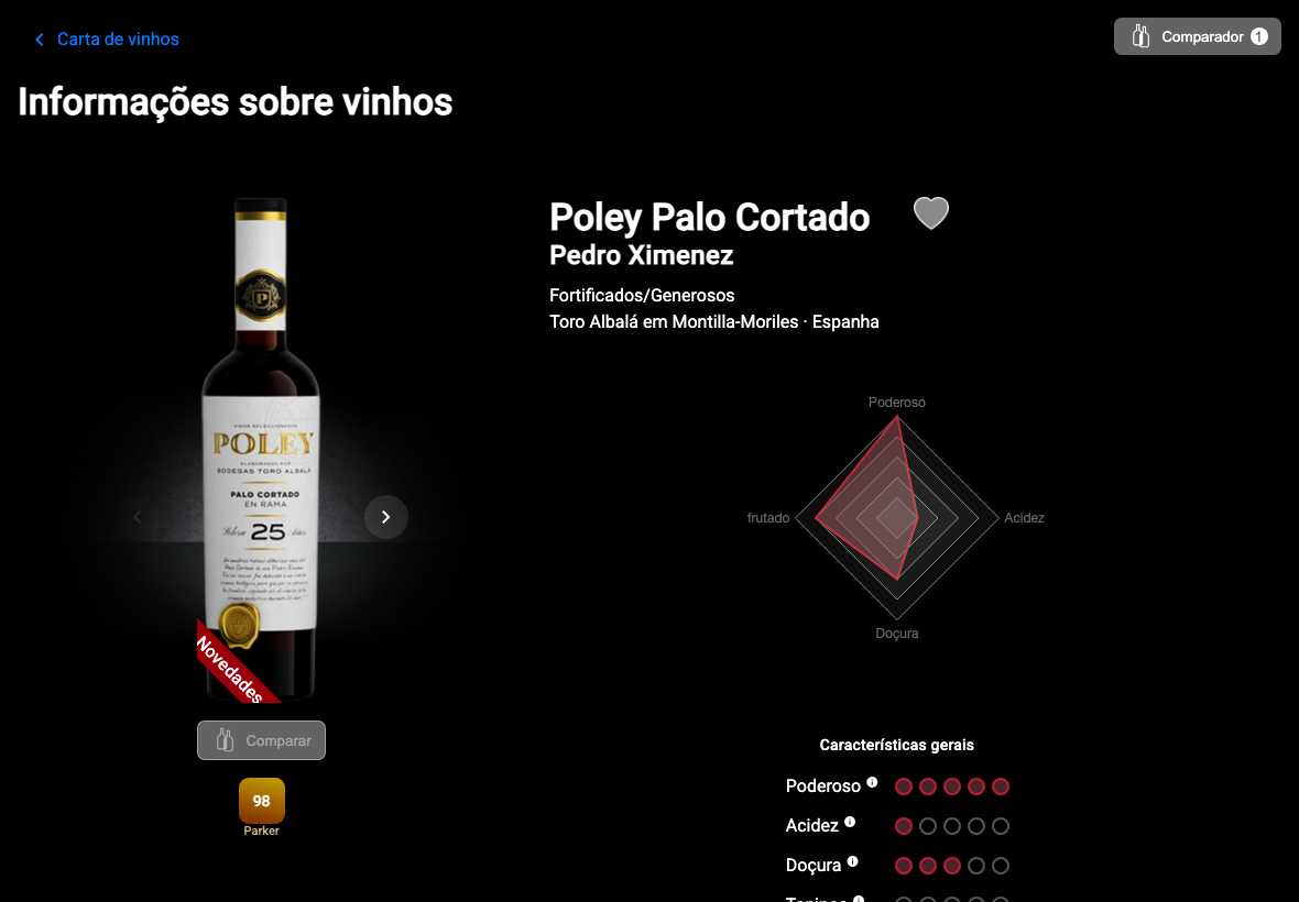 App Português comparador un vino