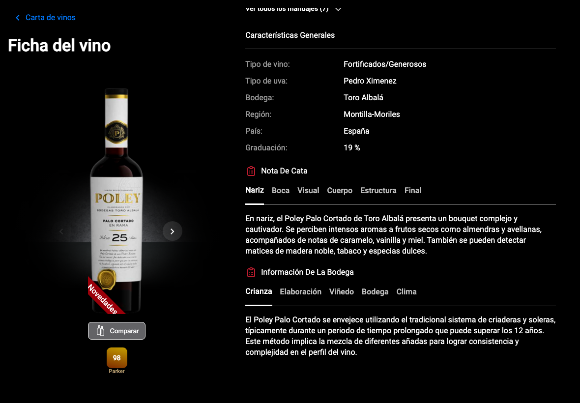 Información de bodega