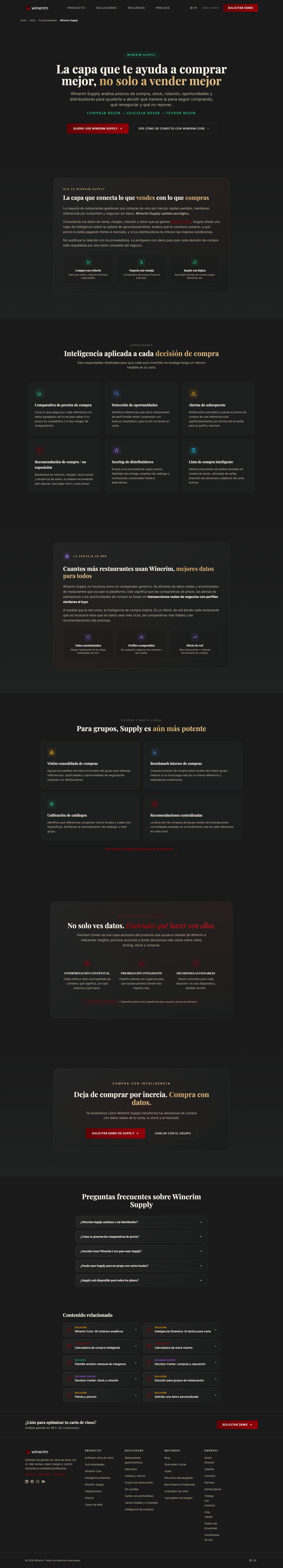 Winerim Supply | Inteligencia de compras para restaurantes