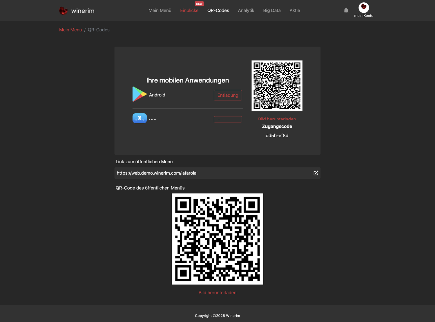 Editor Deutsch codigos qr