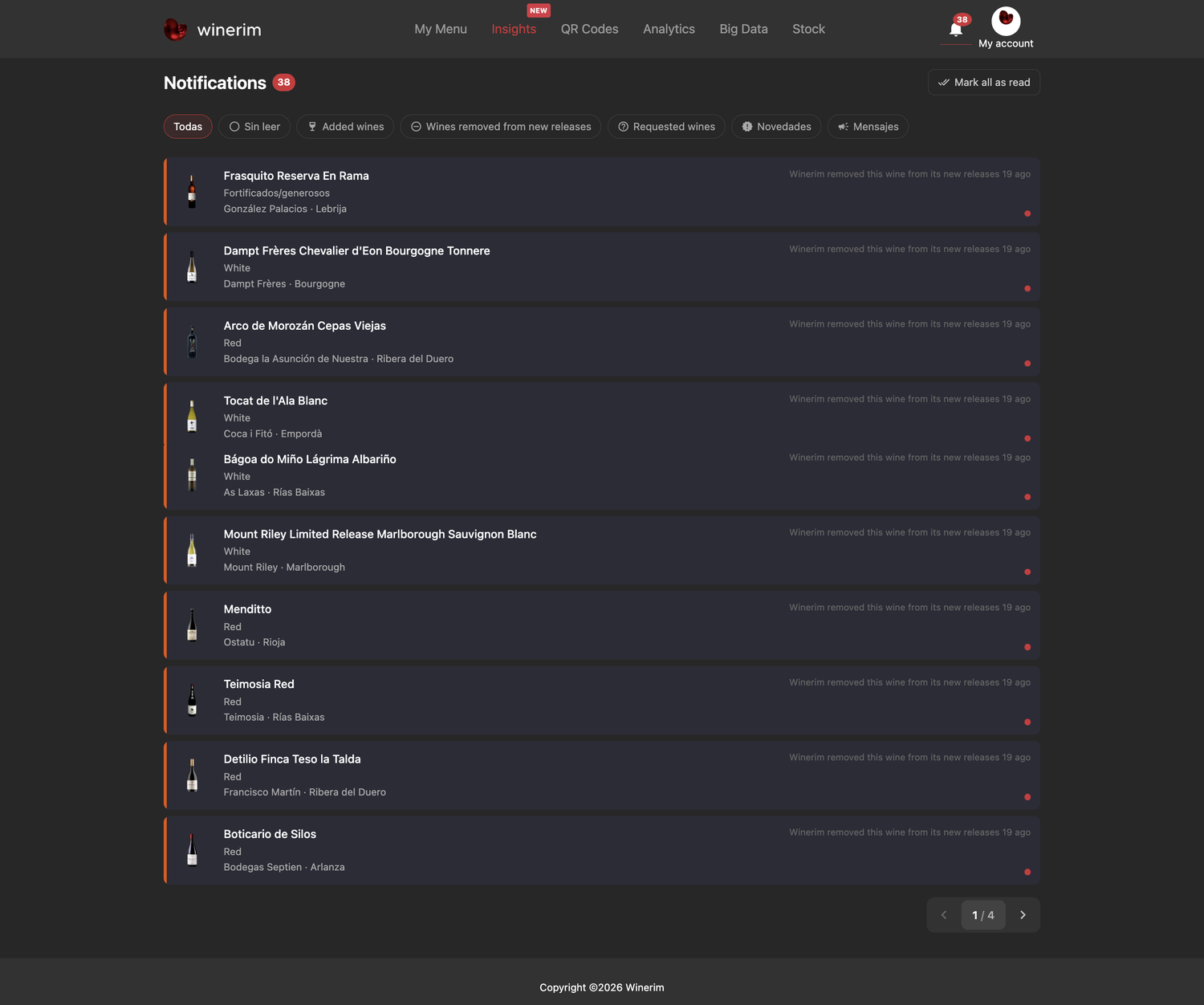 Editor English notificaciones