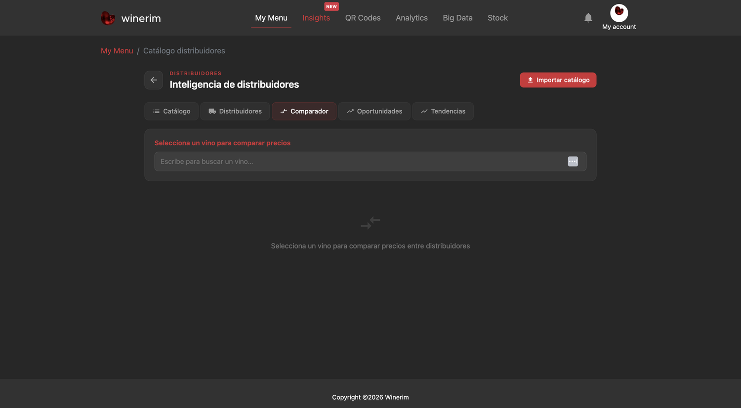Editor English catalogo comparador