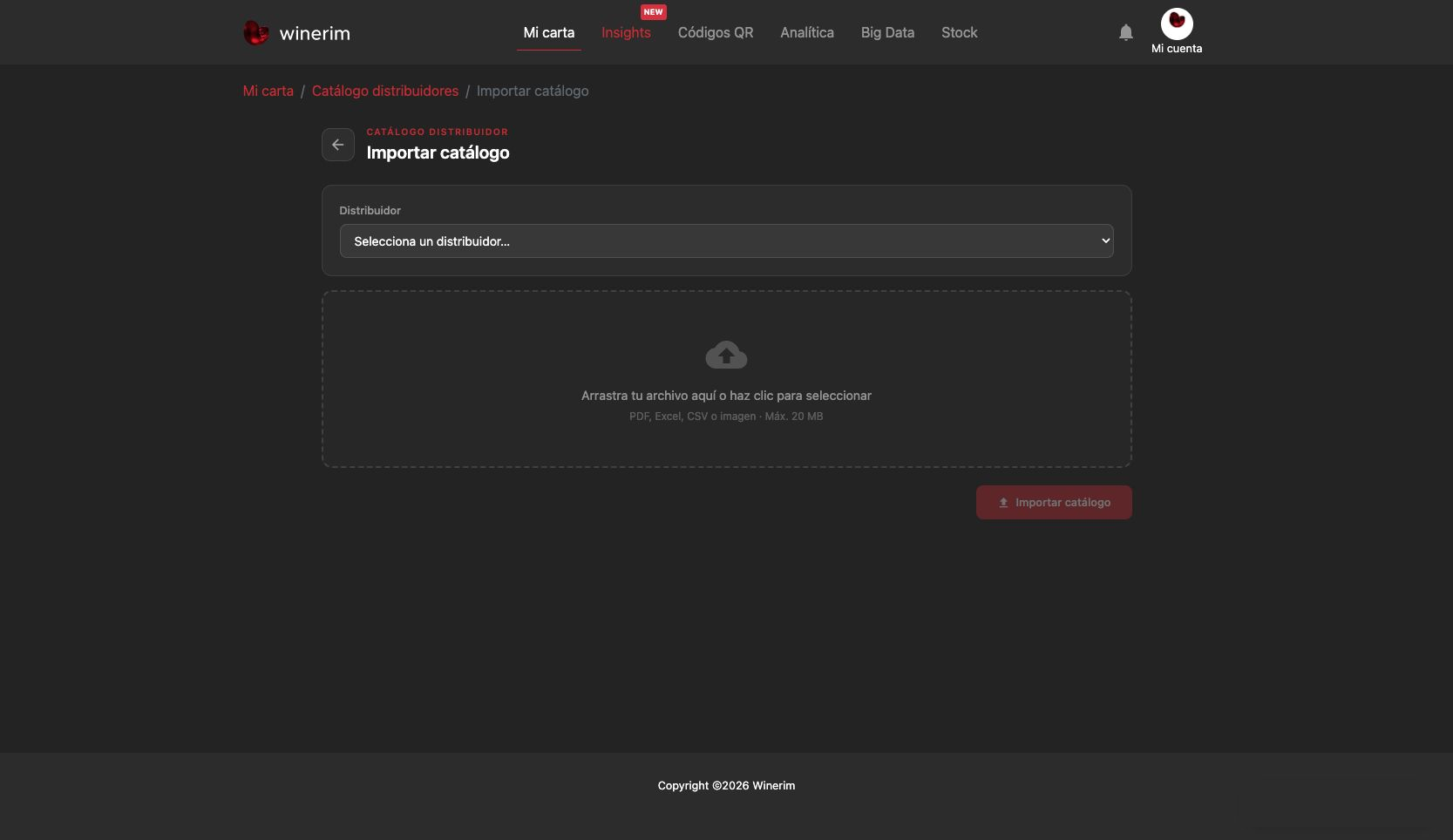 Editor Español catalogo importar fresh 20260615