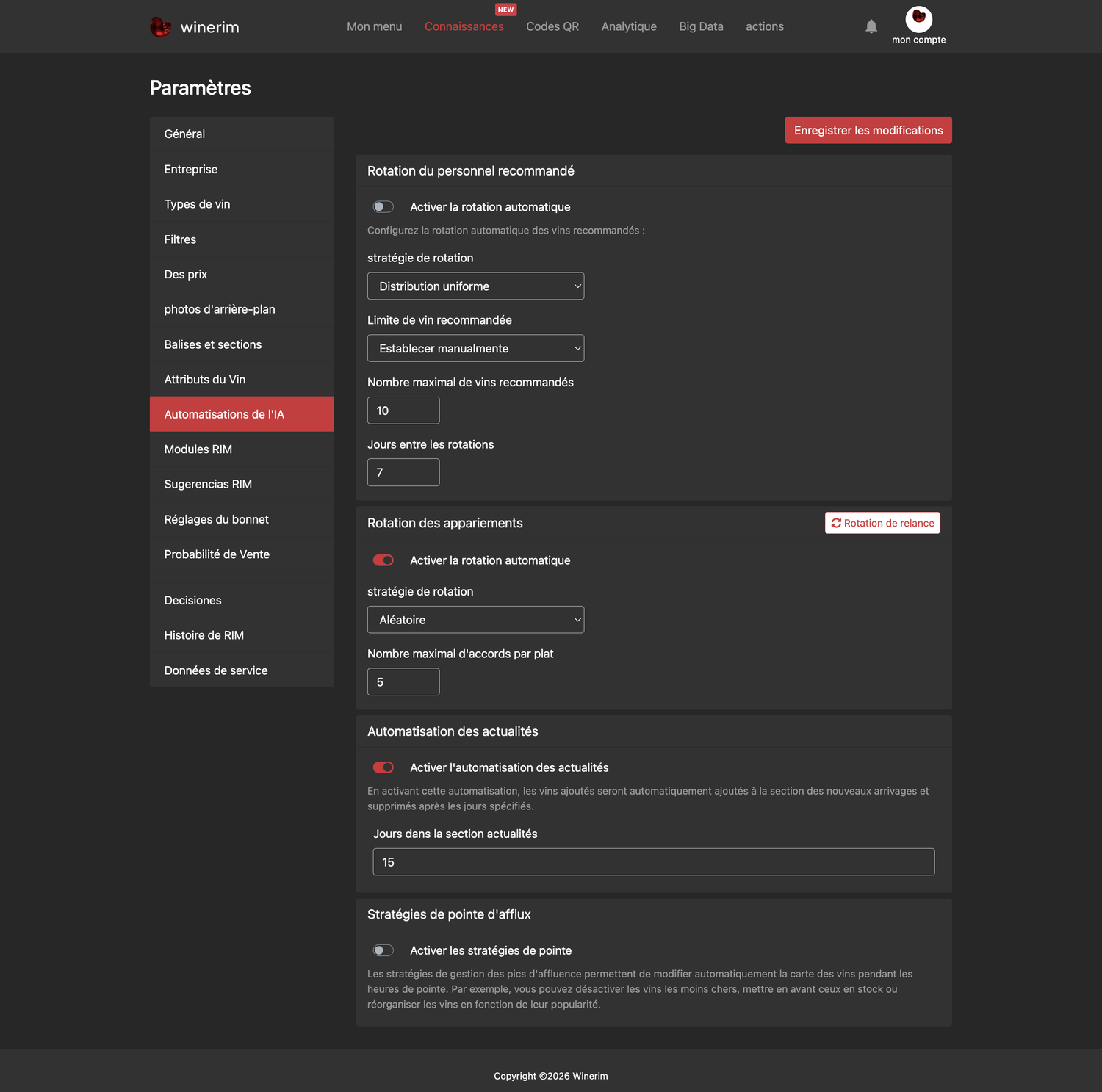 Editor Français ajustes automatizaciones ia