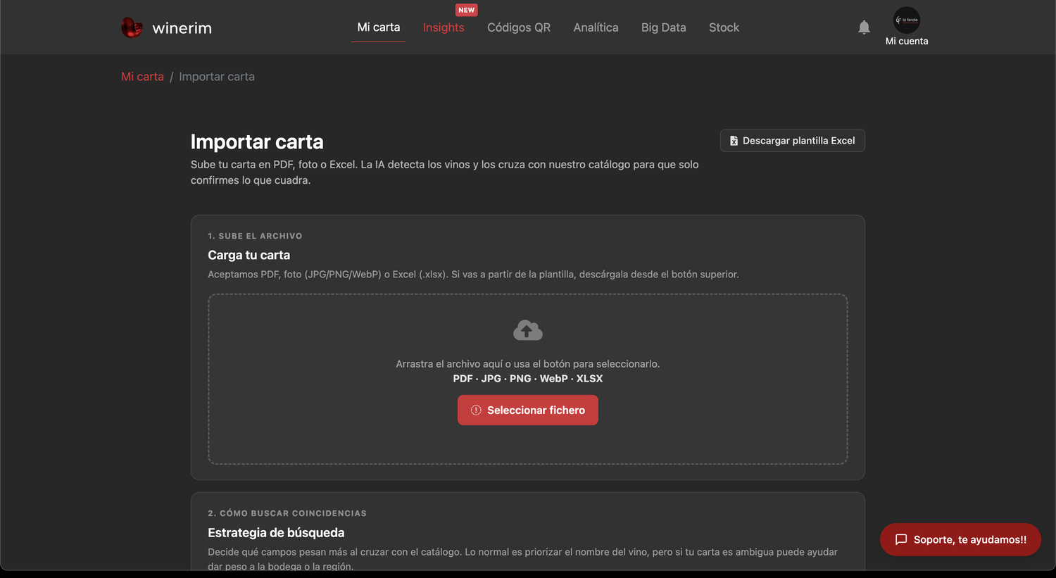 Editor Español importacion ia