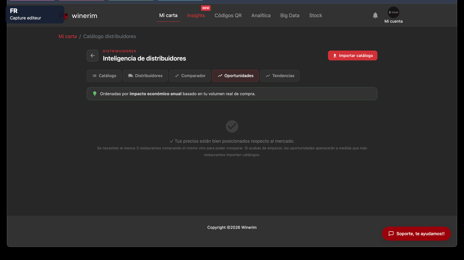 Editor Français catalogo oportunidades